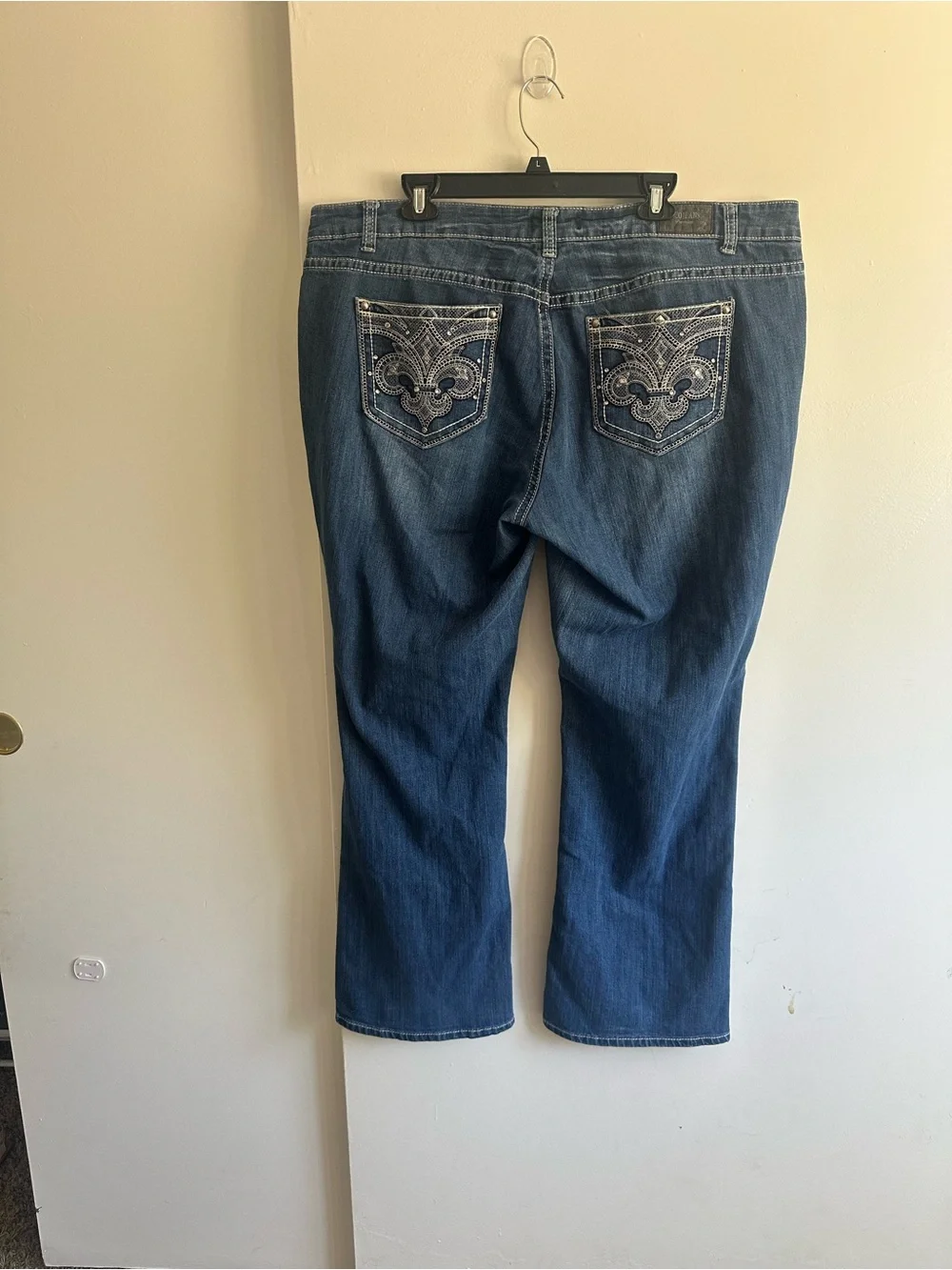 Women's Dark Blue Bootcut Jeans - Comfortable Everyday Fit